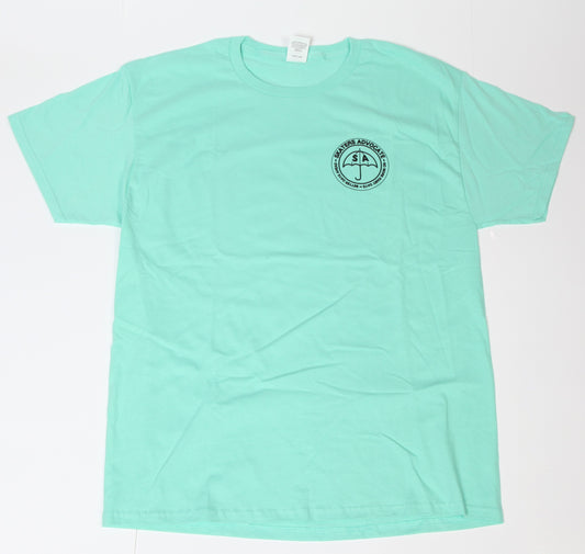 Skaters Advocate No More Rainy Days Tee Shirt Color-Mint