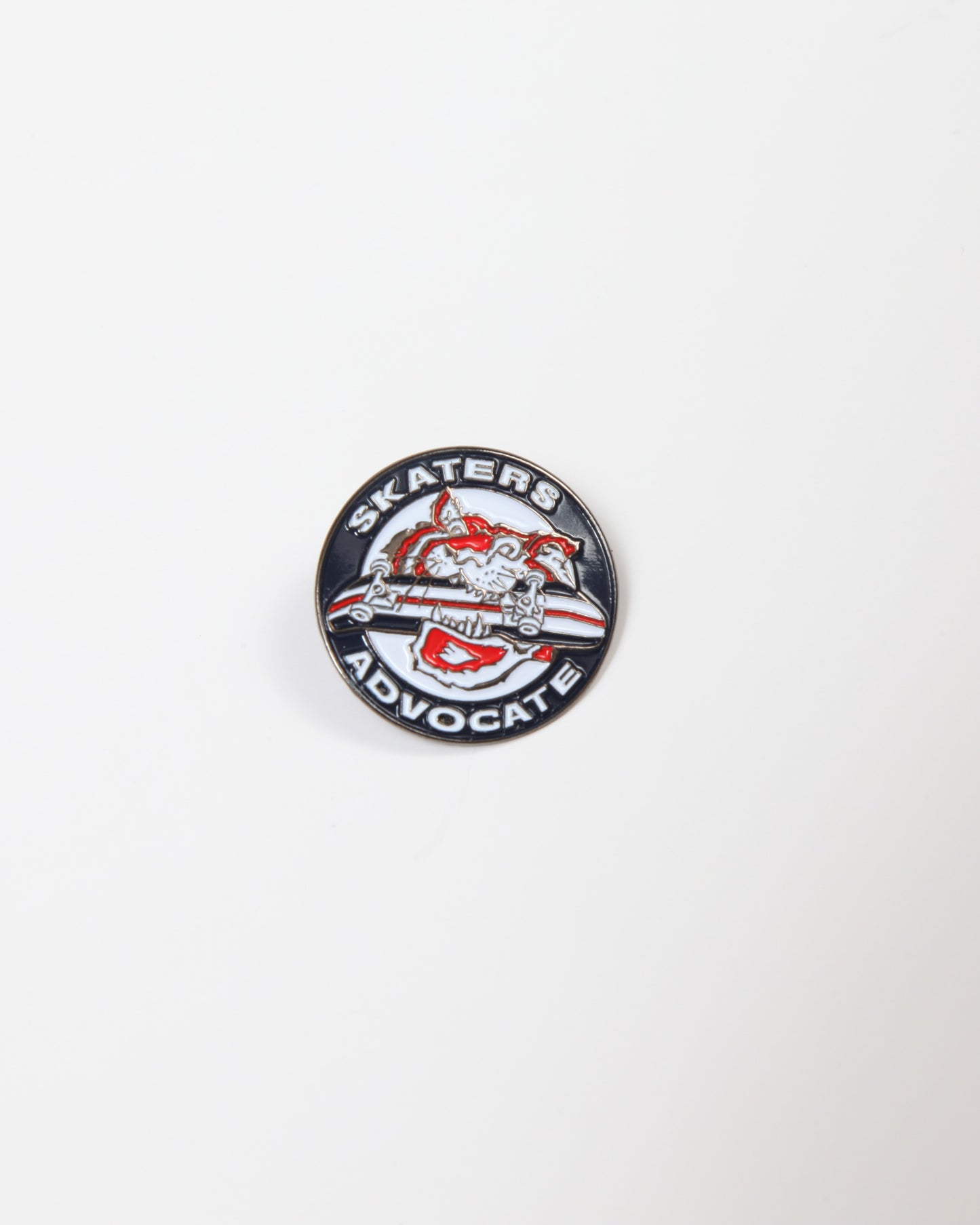 Skaters Advocate Biting Tiger Pin