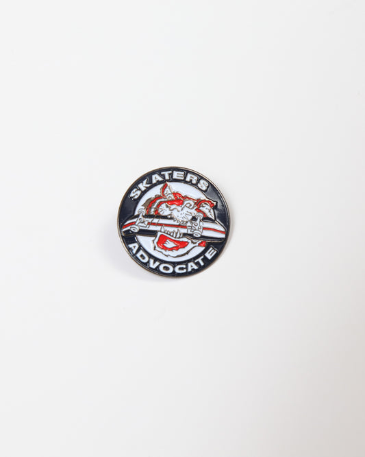 Skaters Advocate Biting Tiger Pin