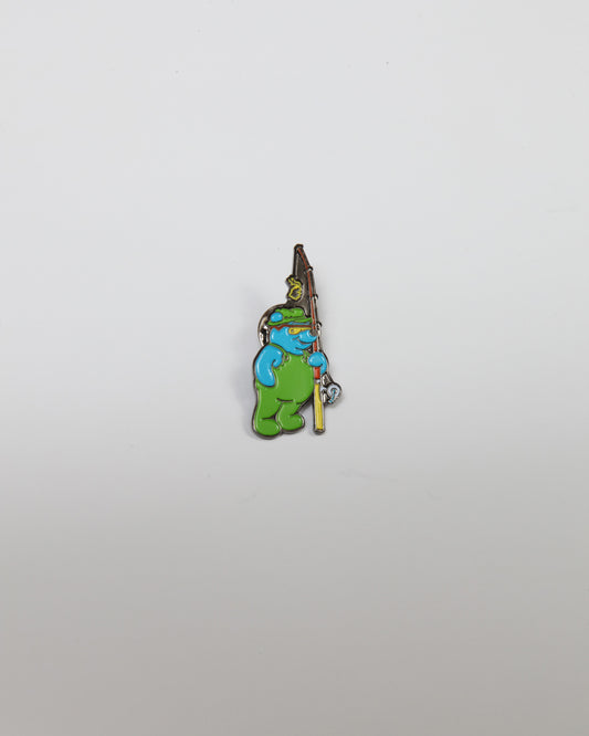 Skaters Advocate Rocco 3 Fishing Bear Pin