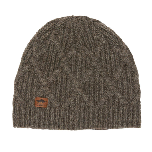 Coal Yukon Cable Knit Wool Beanie