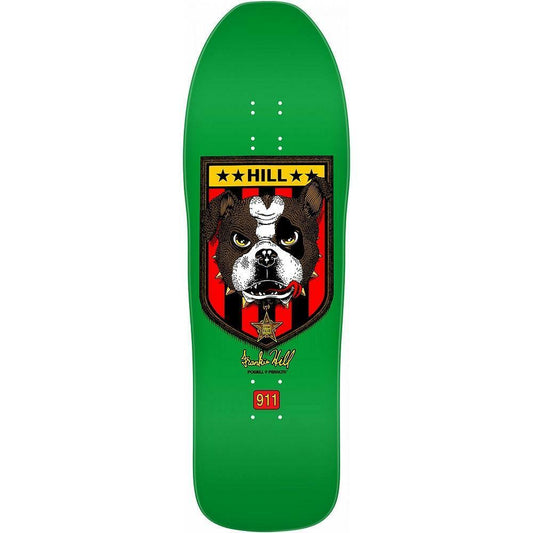 Powell Peralta Frankie Hill Bulldog Green Skateboard Deck 10" W x 31.5" L