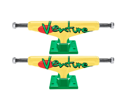 VENTURE 92 HIGH FULLBLEED YELLOW/GREEN TRUCK SET OF 2
