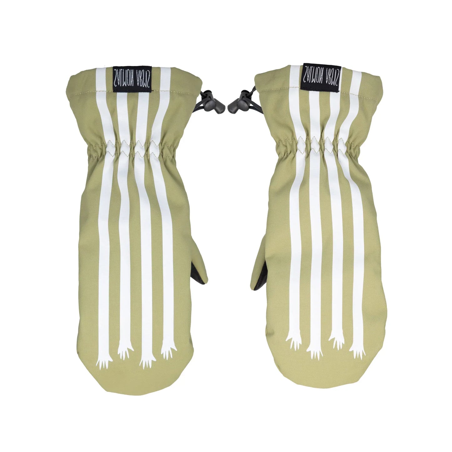 Salmon Arms Classic Mitt- Stripes Khaki