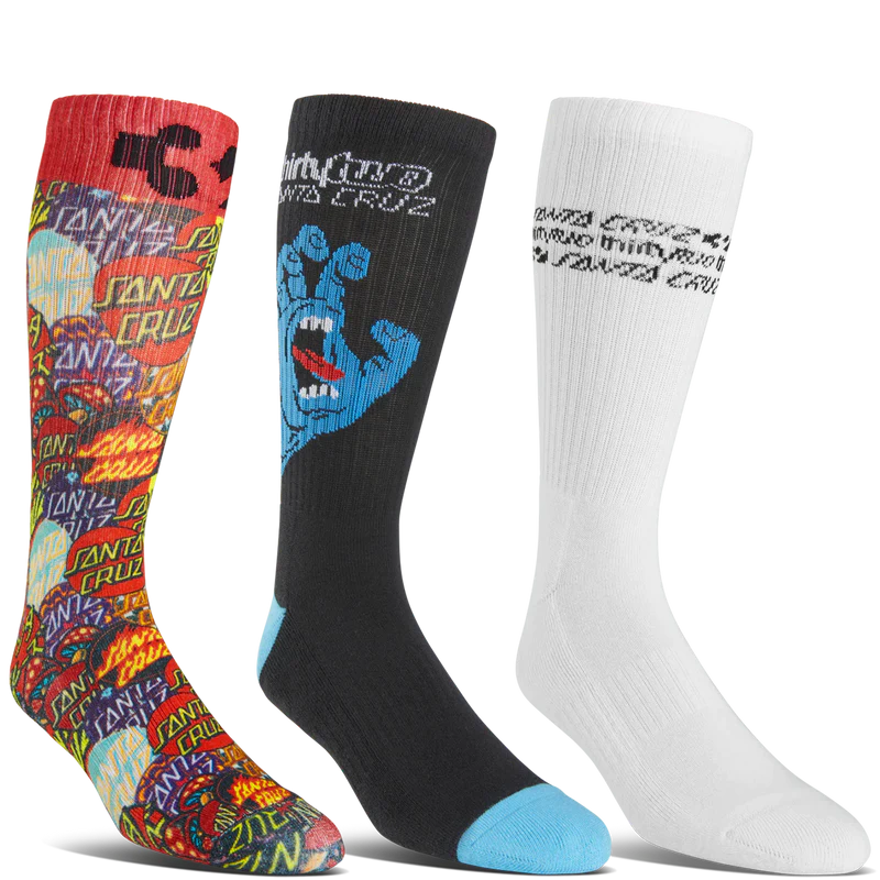 ThirtyTwo X Santa Cruz Socks 3-Pack