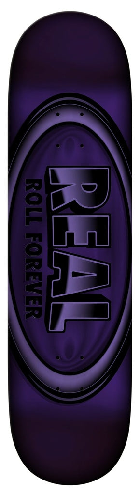 REAL TEAM DBX OVAL PURPLE FOIL SKATEBOARD DECK 8.38