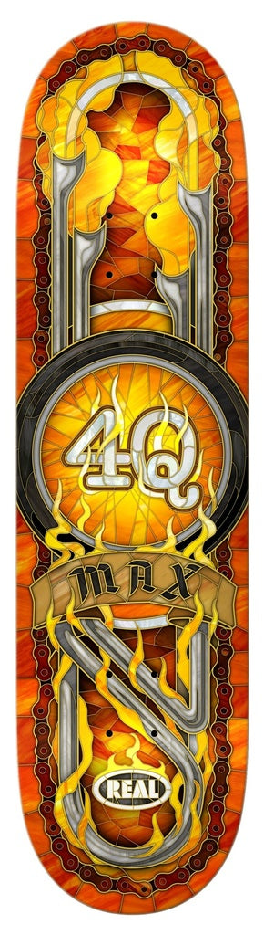 REAL MAX 4Q CATHEDRAL SKATEBOARD DECK 8.50