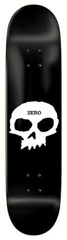 ZERO TEAM SINGLE SKULL SKATEBOARD DECK 8.25