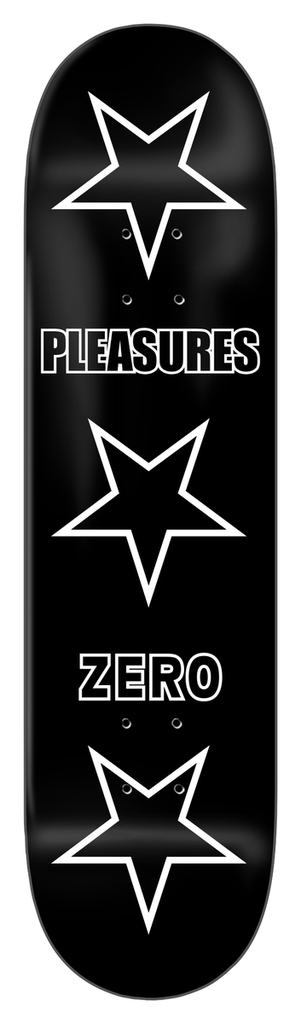 ZERO X PLEASURES STARS SKATEBOARD DECK 8.25