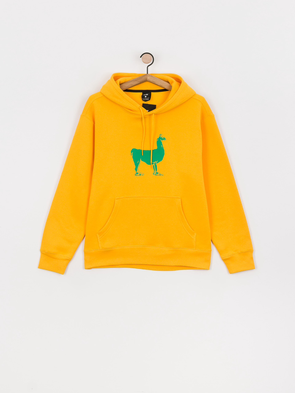 Nike SB Llama Fleece Pullover Skate Hoodie - University Gold/Stadium Green