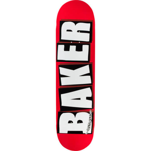 BAKER TEAM BRAND LOGO RED WHITE SKATEBOARD DECK MELLOW CONCAVE