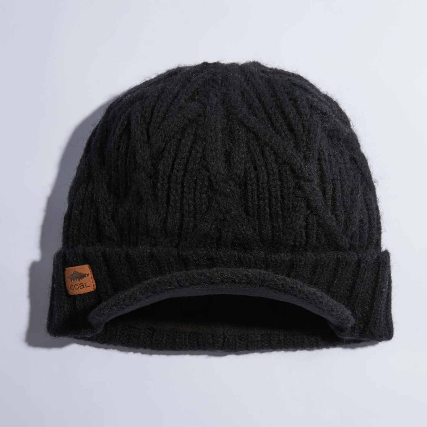 The Yukon Brim Cable Knit Wool Beanie