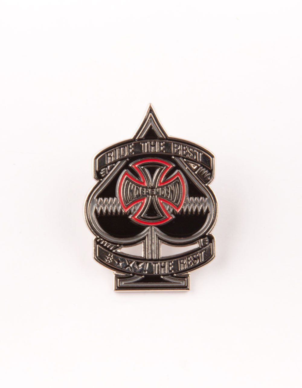 Independent Ante Lapel Pin Silver and Black O/S Unisex