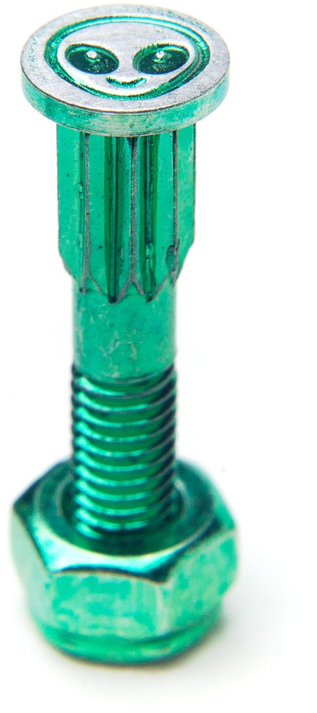 SCREW CITY SKATEBOARD HARDWARE GREEN ALIEN 1"