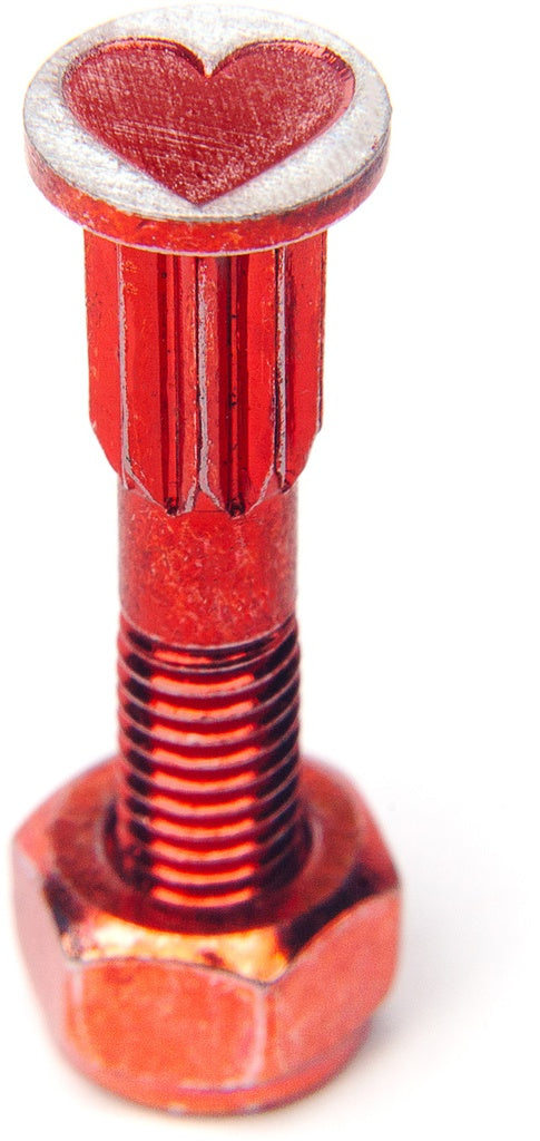 SCREW CITY SKATEBOARD HARDWARE RED HEART 1"