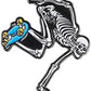 Powell Peralta Skateboards Skeleton Blue Skateboard Lapel Pin