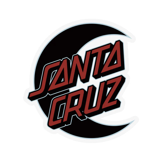 Santa Cruz Empty Moon Dot Sticker Blue/Maroon 4" X 4.25"