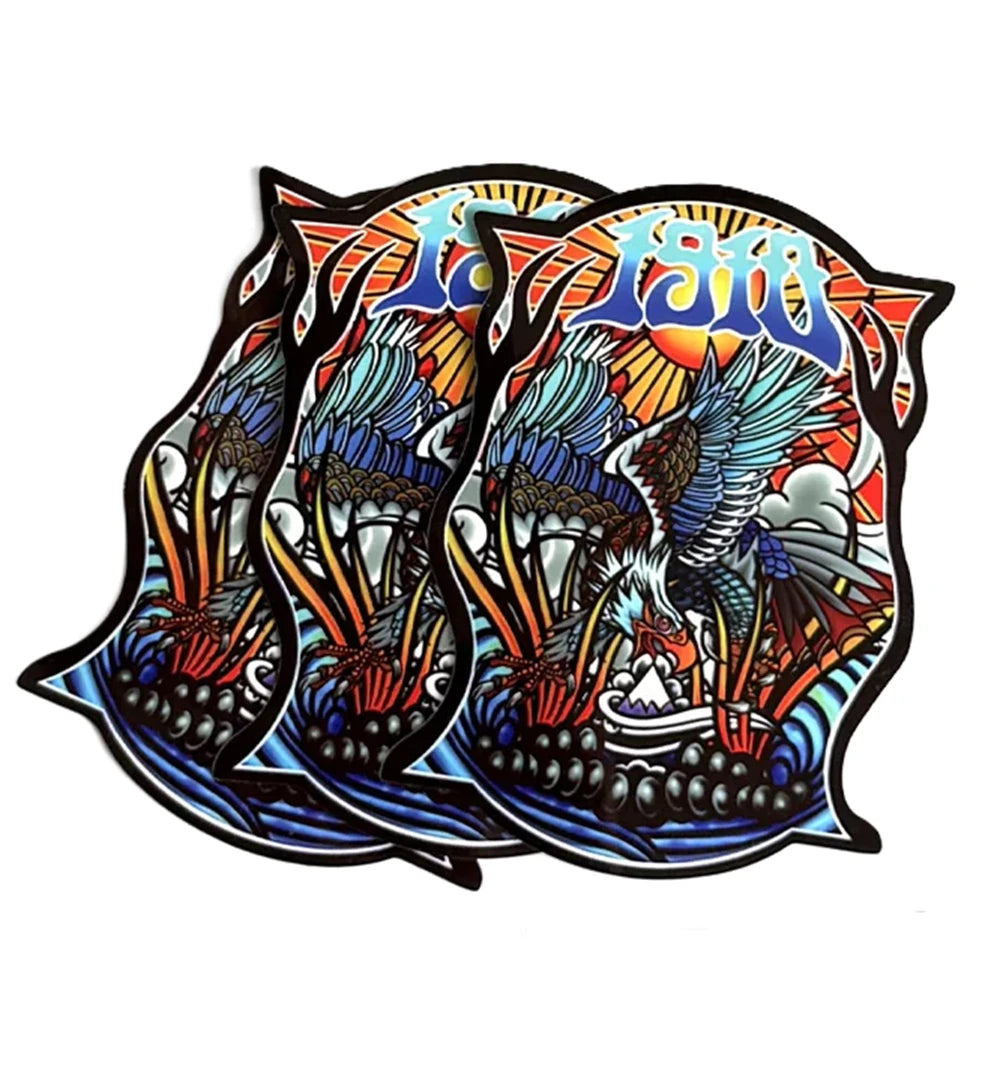 1910 Eagle Sticker Red Blue 4inch