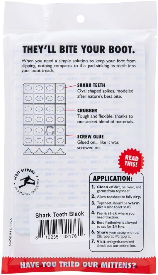 Crab Grab Shark Teeth Stomp Pad Black
