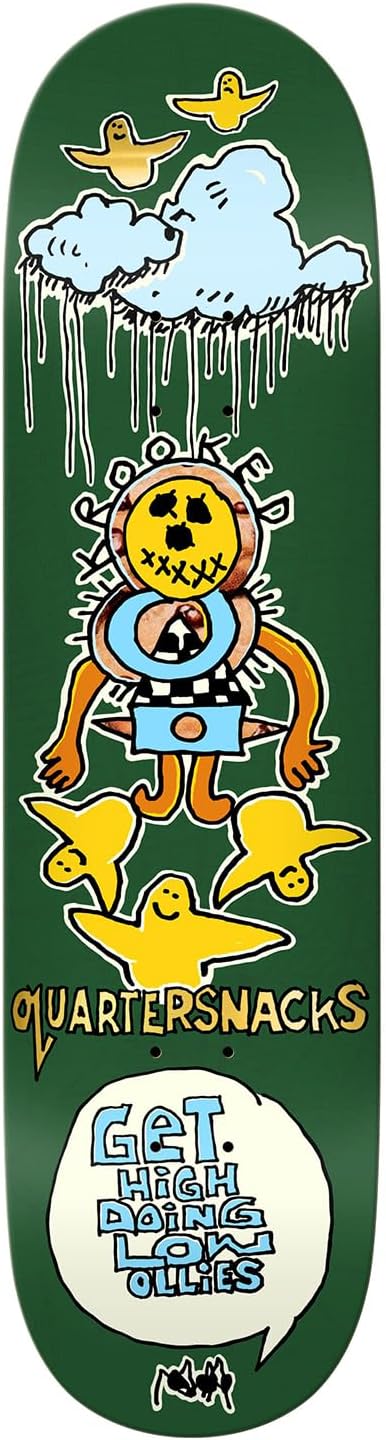 Krooked x Quartersnacks High Skateboard Deck 8.25