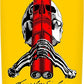 Powell Peralta Bruce Lee Skull & Nunchucks Collab Skateboard Deck, Yellow, 10" x 30"