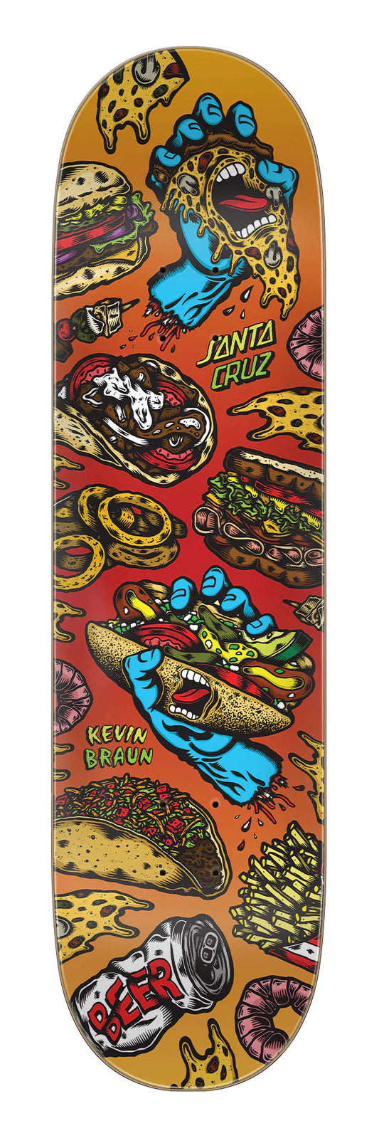 Santa Cruz Kevin Braun Snacks Everslick Deck 8.25 x 31.8