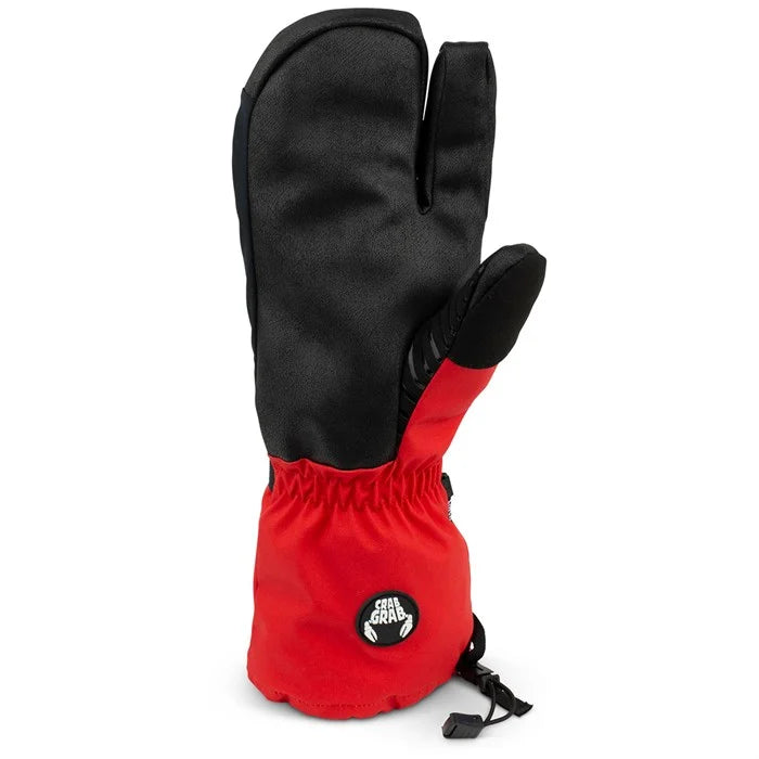 Crab Grab Cinch Trigger Mittens Red/Black