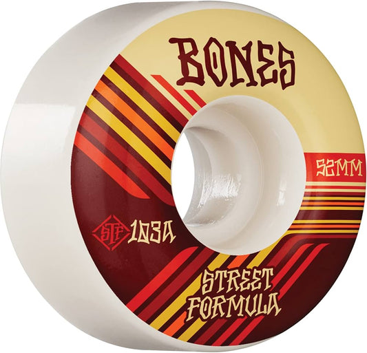 BONES WHEELS STF SKATEBOARD WHEELS RETROS 52MM V4 WIDE 103A 4PK