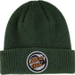 SANTA CRUZ Wave Dot Beanie Long Shoreman Hat Forest/Grey/Orange OS Unisex