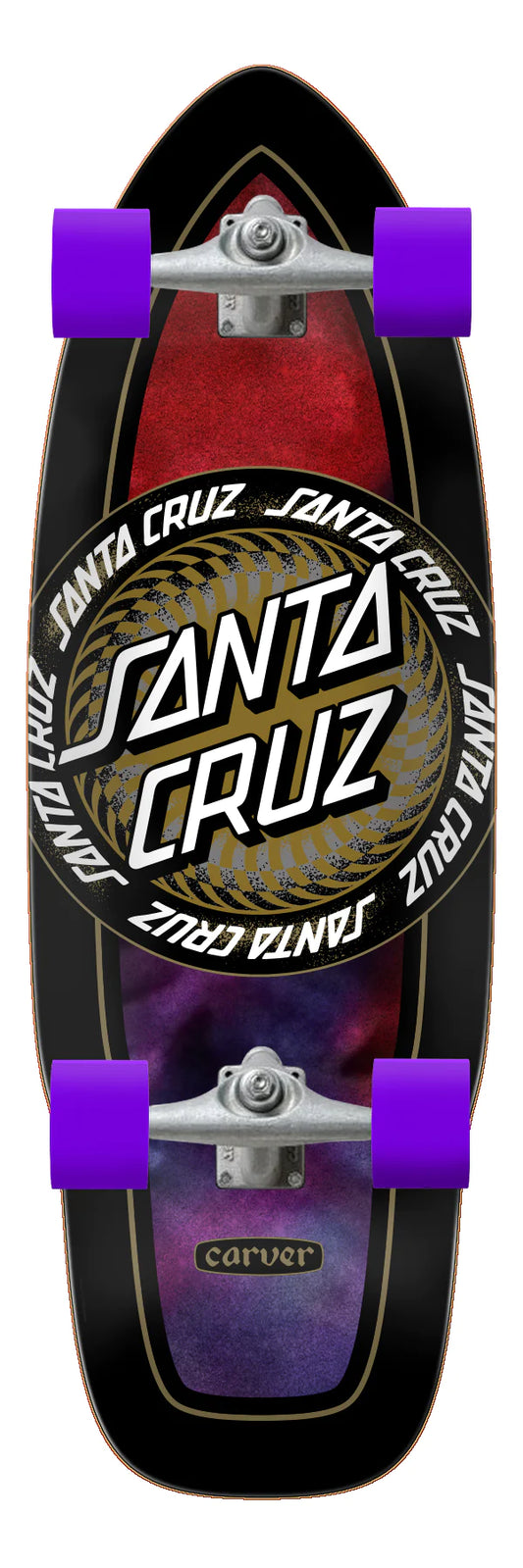 9.75in Infinite Ringed Dot Cut Back Santa Cruz Carver Surf Skate