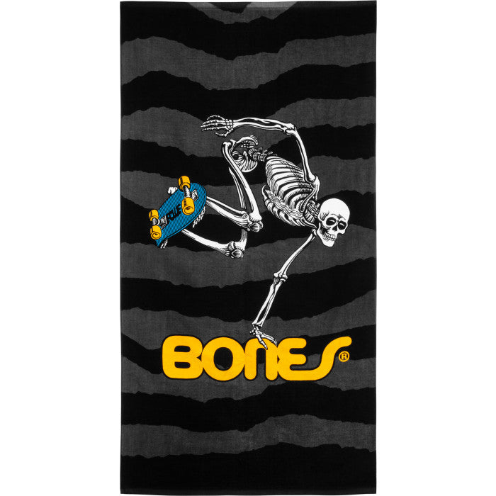 Powell Peralta SkateBoard Skeleton Beach Towel Bones Black and Grey