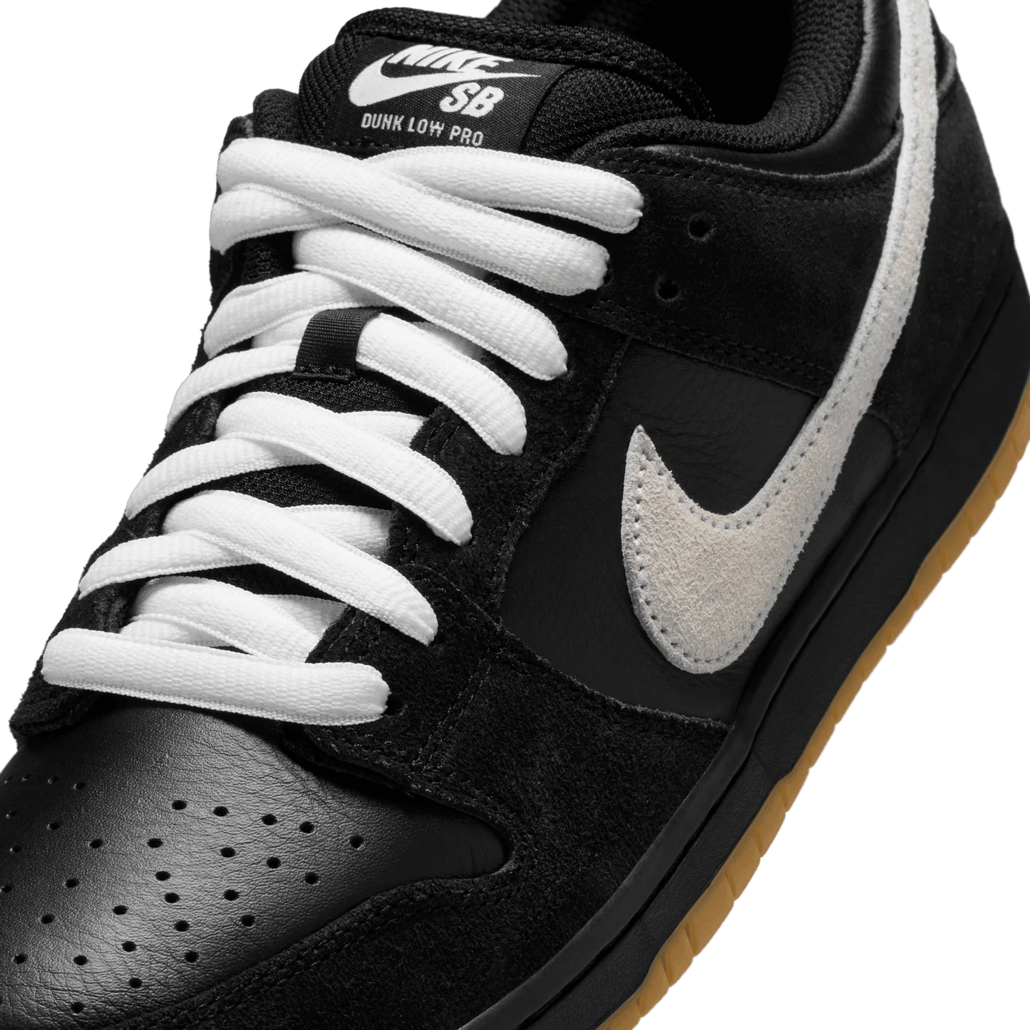 Nike SB Dunk Low Pro Black/White-Black Gum Skateboarding Shoes
