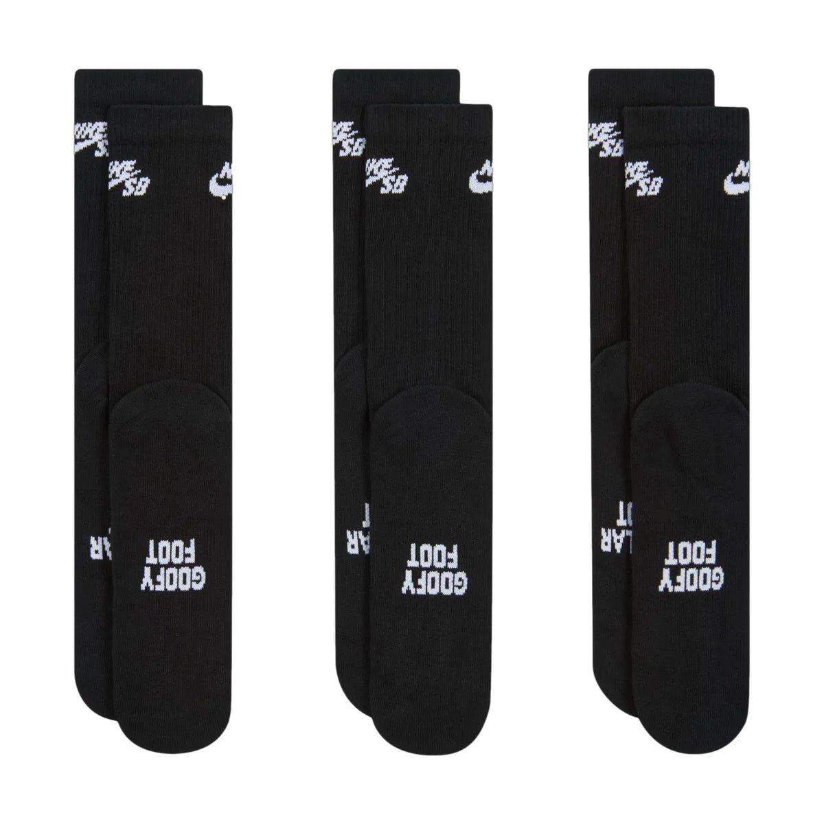 NIKE SB EVERYDAY ELEVATED CREW SOCKS BLACK