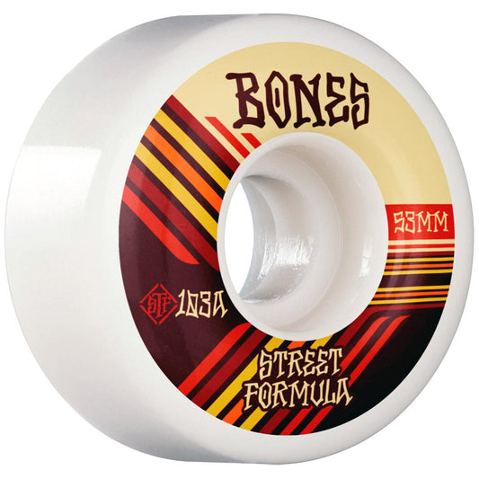 BONES WHEELS STF SKATEBOARD WHEELS RETROS 53MM V4 WIDE 103A 4PK