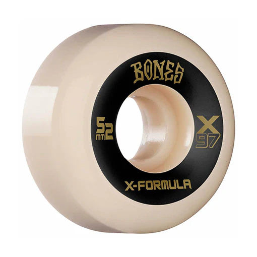 BONES WHEELS X-FORMULA SKATEBOARD WHEELS X-NINETY-SEVEN 52MM V5 SIDECUT 97A 4PK