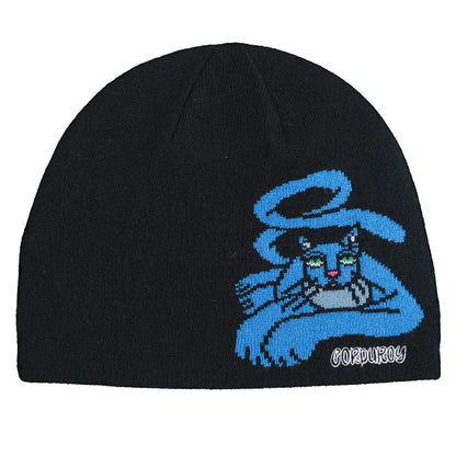 Corduroy Blue Cat By Jamie Lynn Beanie  2027