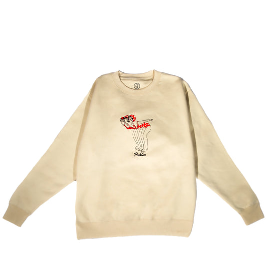 Public Snowboards Dipper Crewneck - Cream