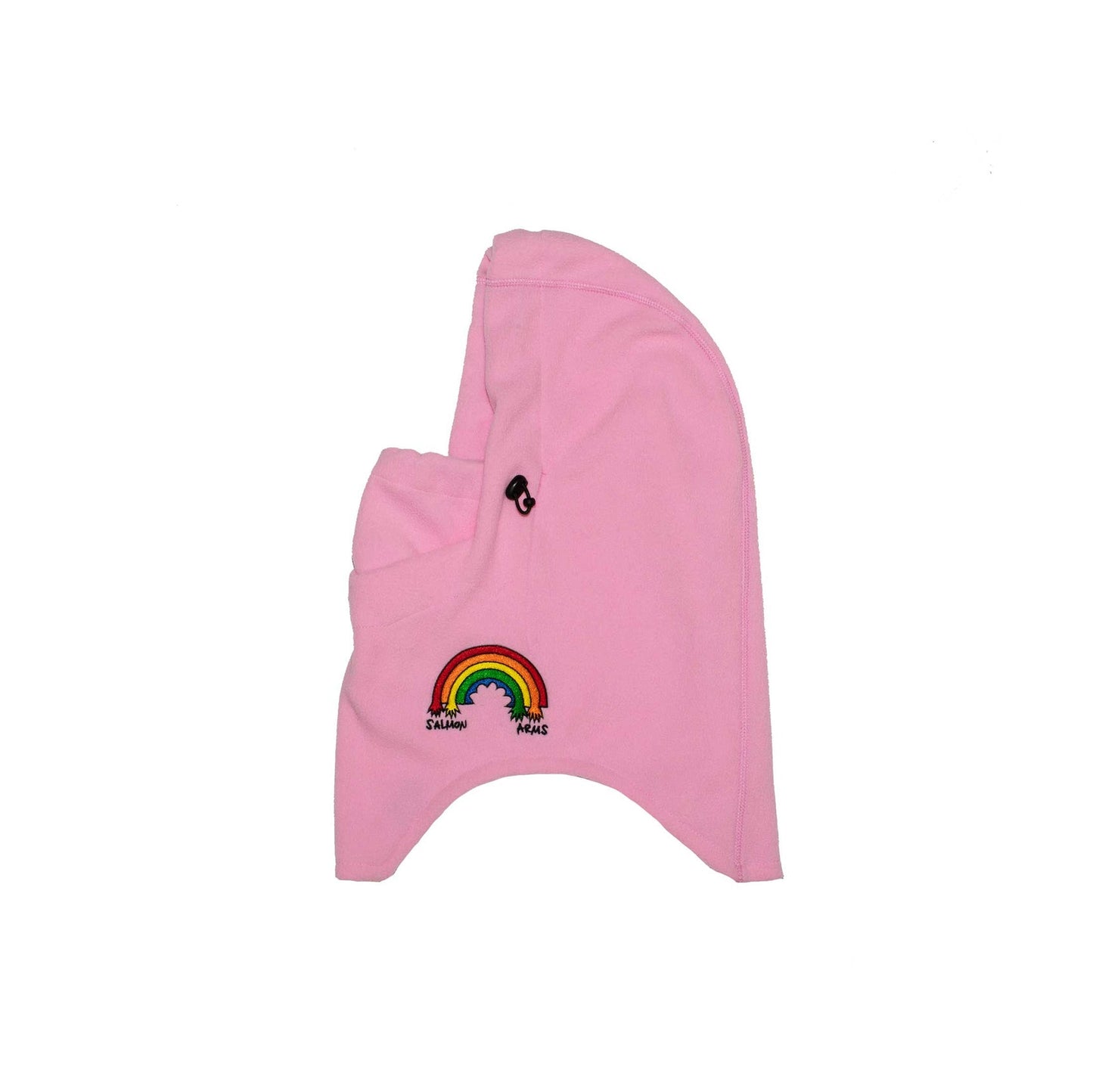 Salmon Arms- Rainbow Pink Fleece Hood