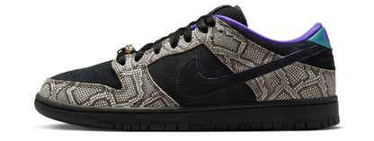 NIKE SB DUNK LOW  DASHAWN JORDAN STRING/BLACK-BRIGHT SPRUCE-FIERCE PURPLE-DARK RUSSET-BLACK