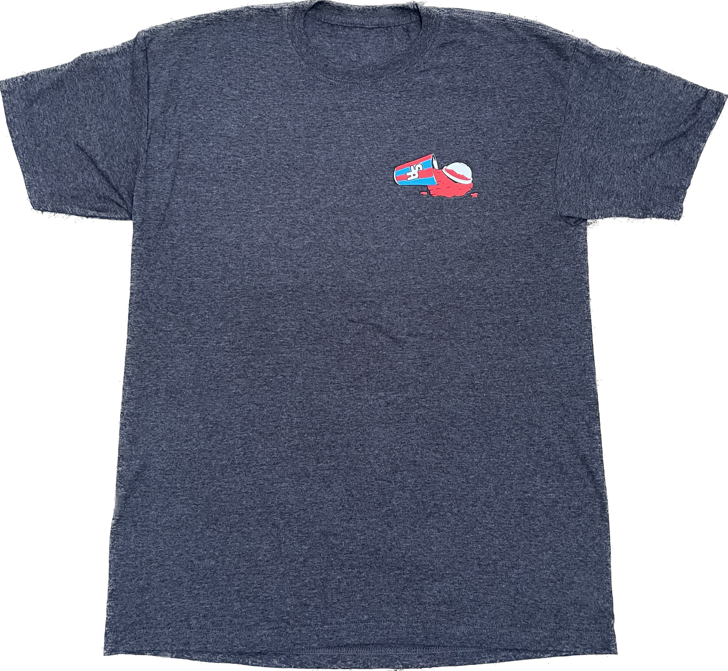 Skaters Advocate Slurpee Bear and Straw Powell Peralta Spoof T-Shirt Ash Grey