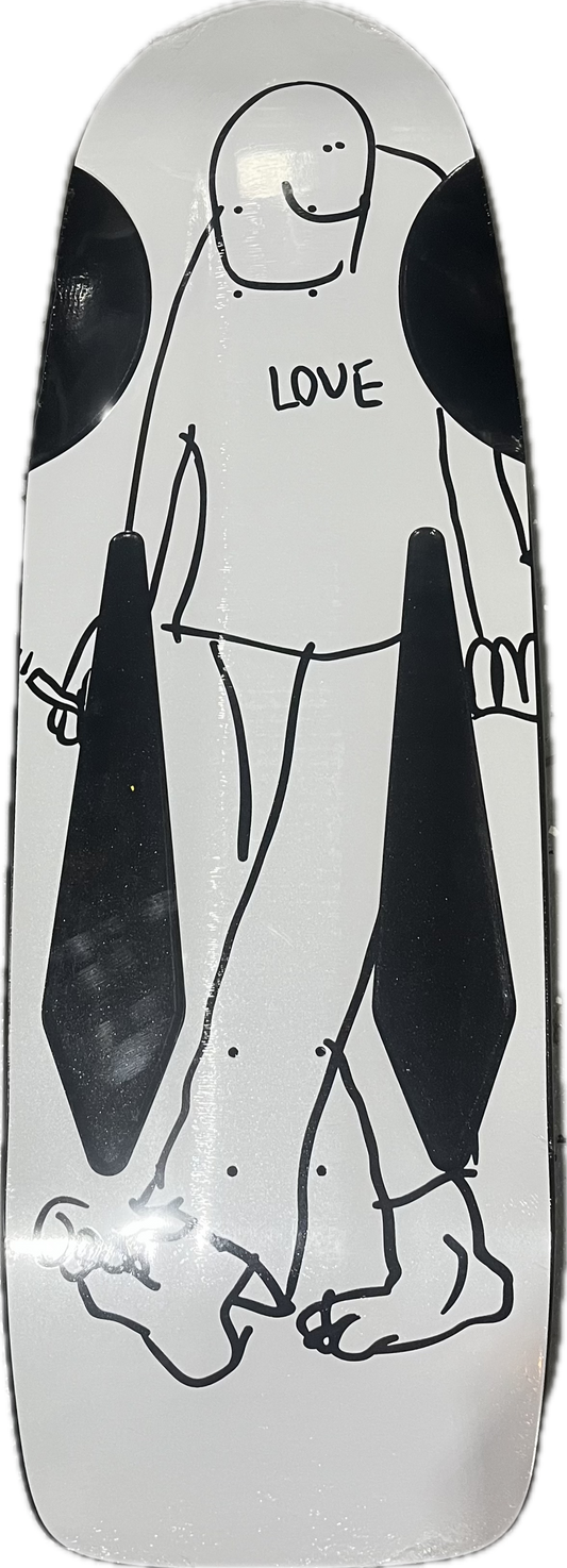 Skate Shop Day Krooked Gonz Beamer Love Skate Deck Colorway-White (Size-10.75)