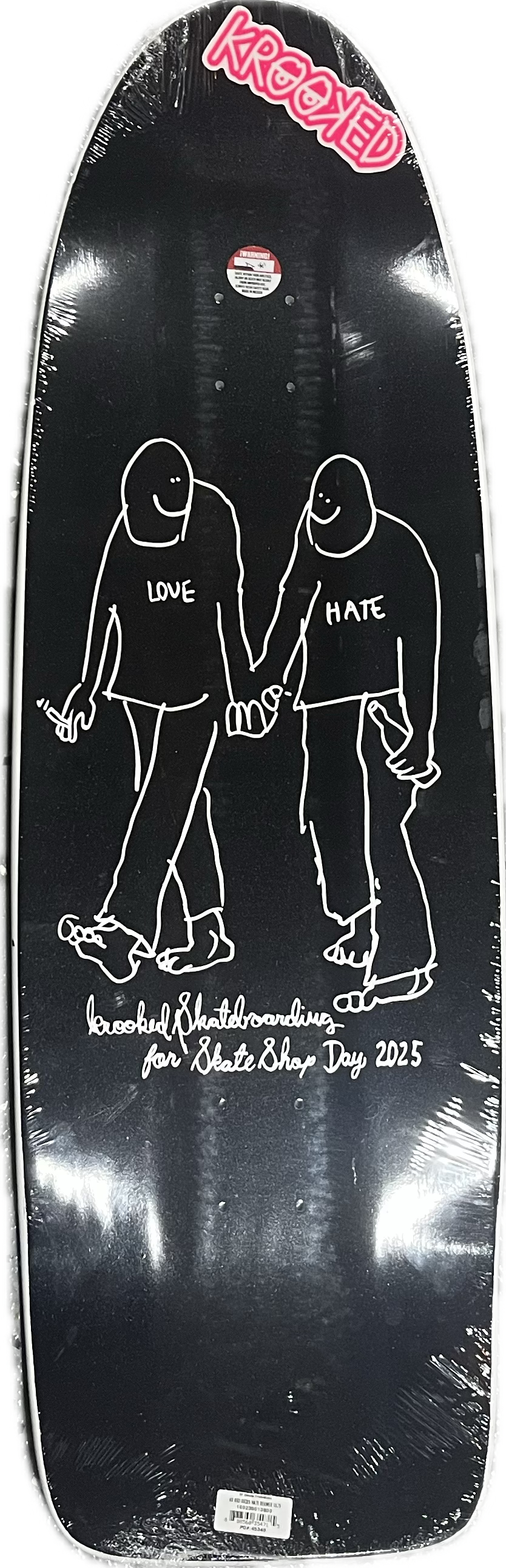 Skate Shop Day Krooked Gonz Beamer Hate Skate Deck Colorway -Black