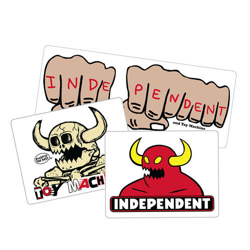 Independent x Toy Machine Logo Sticker 3-Pack