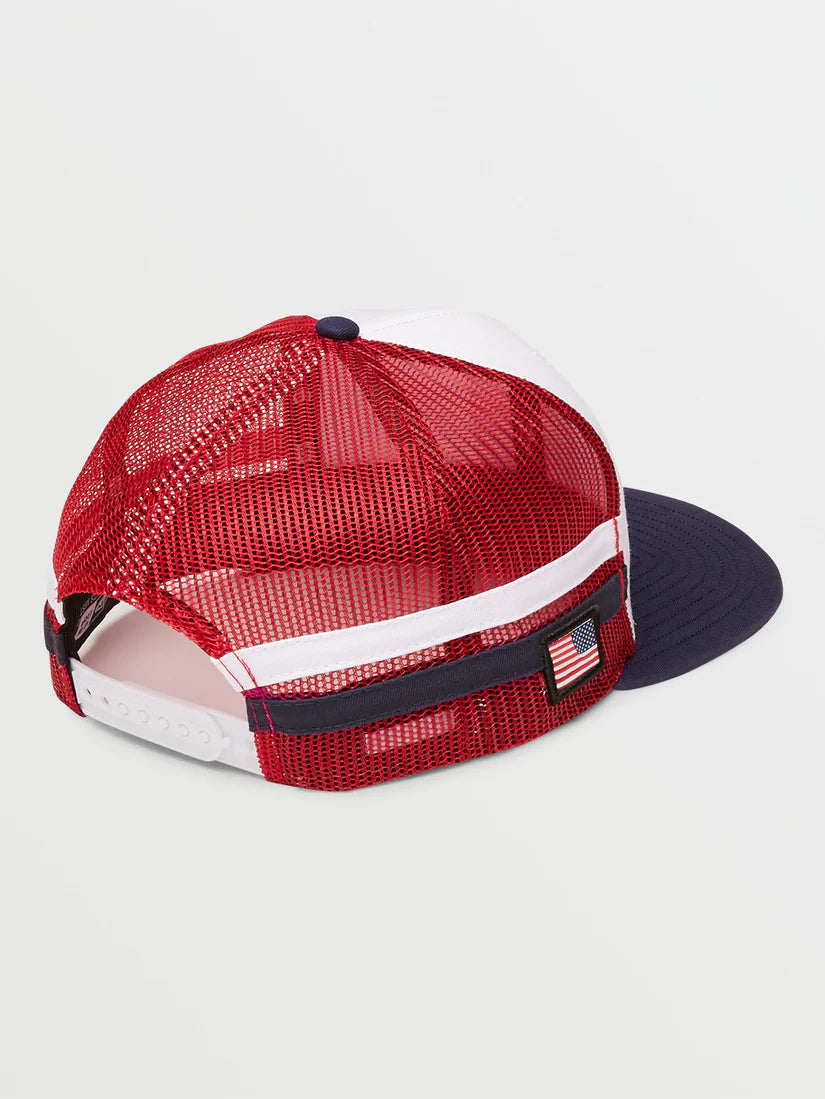 USA TRUCKER HAT - RED COMBO