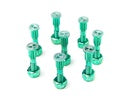 SCREW CITY SKATEBOARD HARDWARE GREEN ALIEN 1"