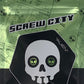SCREW CITY SKATEBOARD HARDWARE GREEN ALIEN 1"