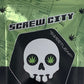 SCREW CITY SKATEBOARD HARDWARE GREEN SWEET LEAF 1"