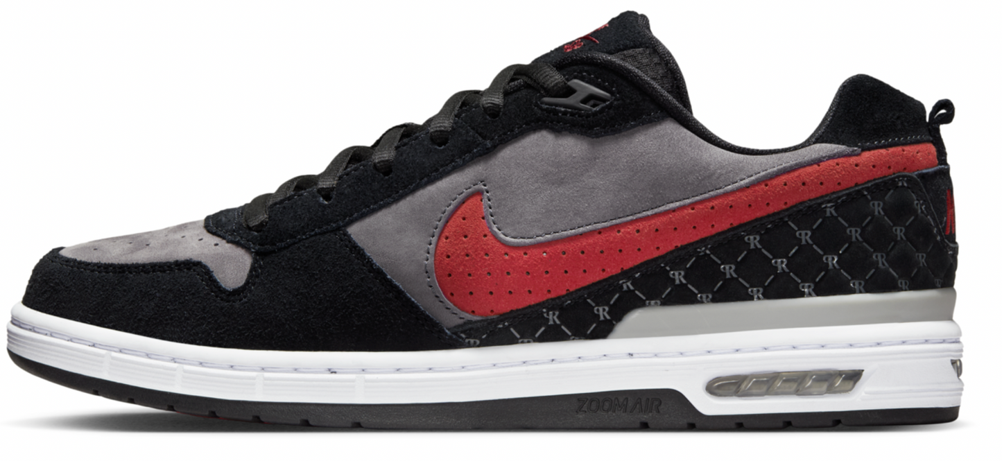 NIKE SB PAUL RODRIGUEZ ZOOM AIR LOW BLACK/VARSITY RED-FLINT GREY