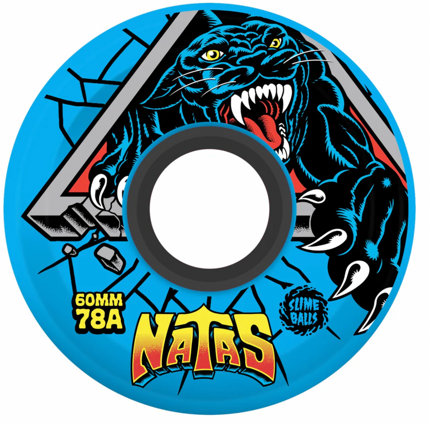 60mm Natas Kaupas OG Slime Blue 78a Slime Balls Skateboard Wheels