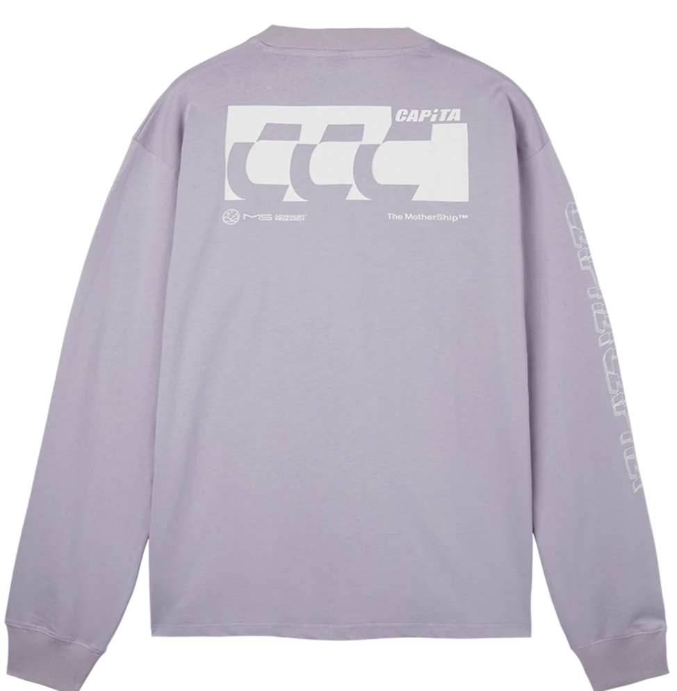 Mothership Long Sleeve Tee Lavender White